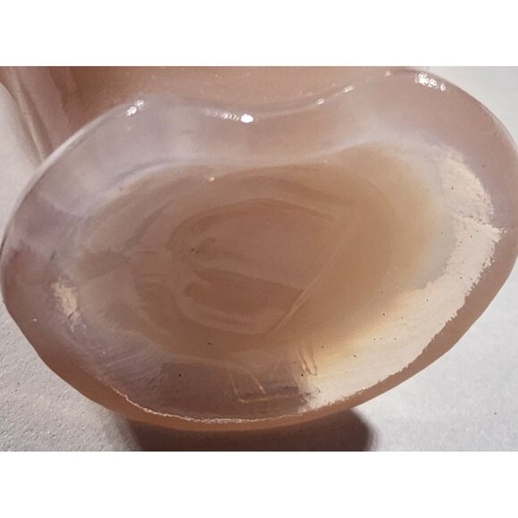 Vtg Pink glass Farmer Wife Figurines Miniatures Boyd Eli Sara Amish Art Decor - Picture 4 of 4